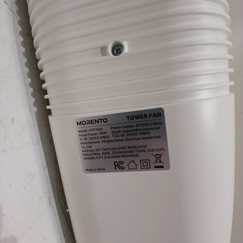 MORENTO SMART TOWER FAN WITH APP CONTROL - 25DB - WHITE (MODEL: HTF1003) image 3