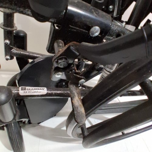 MEDLINE EXCEL K4 LIGHTWEIGHT 20" WHEELCHAIR WITH SWING-BACK FULL-LENGTH ARMS & ELEVATING LEG RESTS, 300LBS CAPACITY - BLACK (MODEL: K1206N22E) image 3