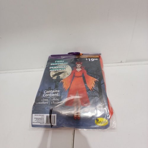 GIRLS PARTYHOLIC FIERY DEMONESS COSTUME - MEDIUM (8-10) - RED image 2