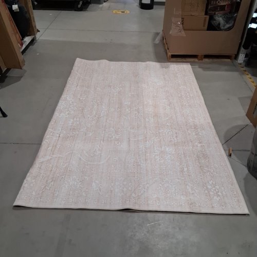 INDOOR WASHABLE AREA RUG - 8FT 7" X 11FT 5" - BEIGE WHITE image 2
