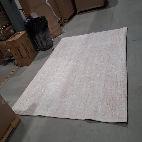 INDOOR WASHABLE AREA RUG - 8FT 7" X 11FT 5" - BEIGE WHITE image 3