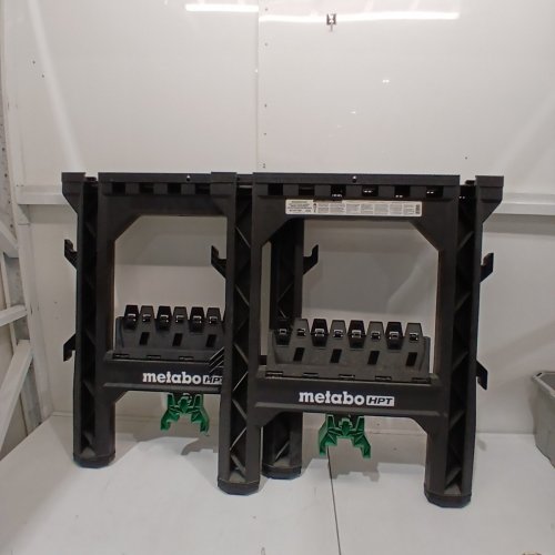 2PK METABO HEAVY DUTY FOLDING SAWHORSES - BLACK - (MODEL: 115772M) image 2