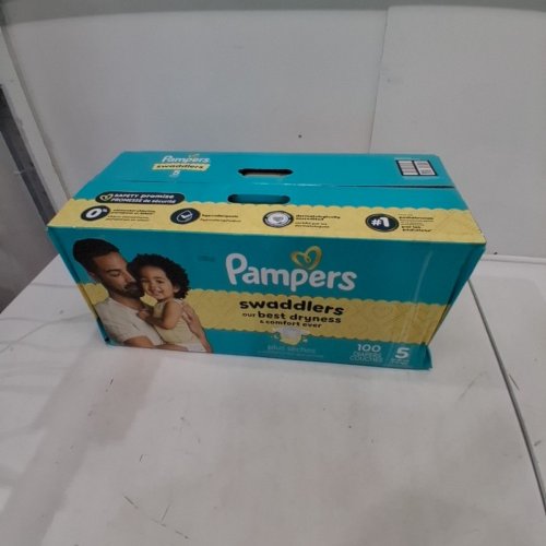 100PK PAMPERS SWADDLERS 100% LEAKPROOF DISPOSABLE BABY DIAPERS - SIZE 5 image 2