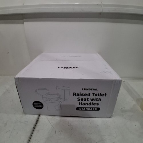 LUNDERG RAISED ROUND TOILET SEAT WITH HANDLES - 3" - WHITE (MODEL: UPC-LUN-TOILETSEAT-ROUND-WARMS) image 2