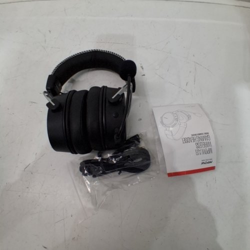 MPOW WIRELESS GAMING HEADSET - OVER EAR HEADPHONES WITH NOISE CANCELLING MIC, DUAL CHAMBER DRIVER, 3D BASS SURROUND SOUND - BLACK (MODEL: BH415A) image 2
