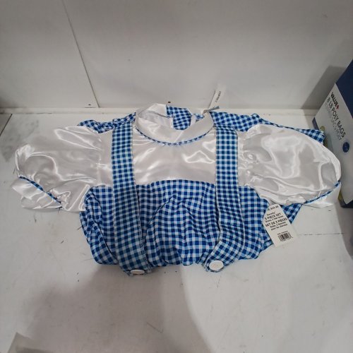 3PC GIRLS RUBIES WIZARD OF OZ DOROTHY COSTUME - MEDIUM (8-10) - BLUE AND WHITE image 2