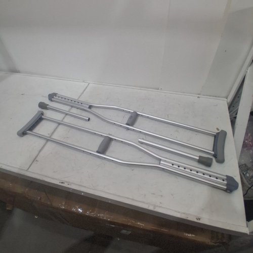 2PK ADULT BIOS ADJUSTABLE CRUTCHES - 5FT- SILVER (MODEL: 56036) image 2