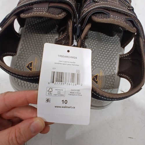 MEN'S OZARK TRAIL SPORT SANDALS - SIZE 10 - BROWN image 2