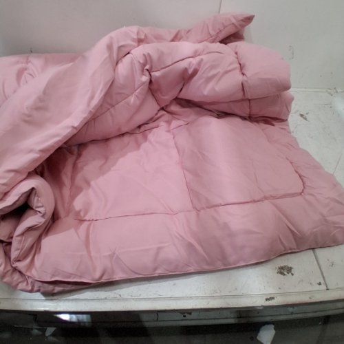 BEDTREAT DOWN ALTERNATIVE COMFORTER WITH CORNER TABS - 82" X 86" - PINK image 4