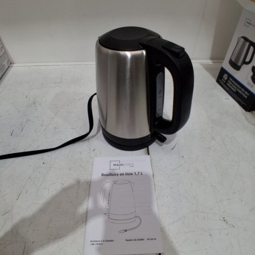 MAINSTAYS STAINLESS STEEL ELECTRIC KETTLE - 1.7L - SILVER (MODEL: MS-202726) image 3