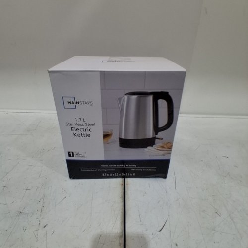 MAINSTAYS STAINLESS STEEL ELECTRIC KETTLE - 1.7L - SILVER (MODEL: MS-202726) image 4