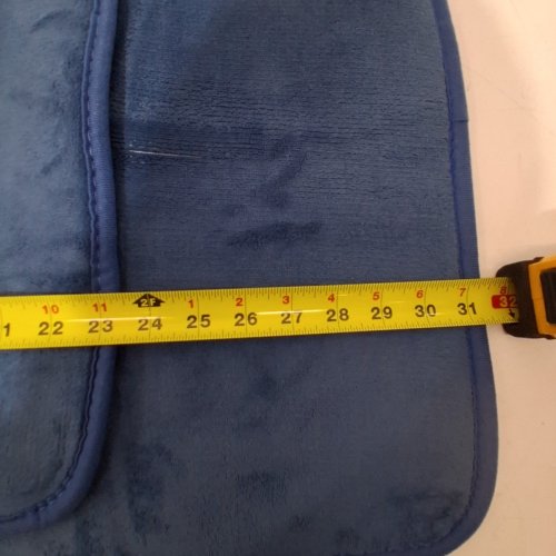 3PC ABSORBENT BATHROOM MATS - 20"X32"/20"X23"/20"X20" - BLUE image 4