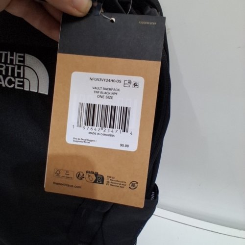 THE NORTH FACE VAULT EVERYDAY LAPTOP BACKPACK - 28L CAPACITY - BLACK image 3