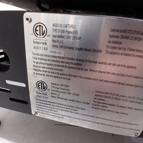2-BURNER TABLETOP GRIDDLE BBQ - 24,000BTU - 21.7" X 13.9" - BLACK/SILVER (MODEL: CABTTGRD-2) image 4