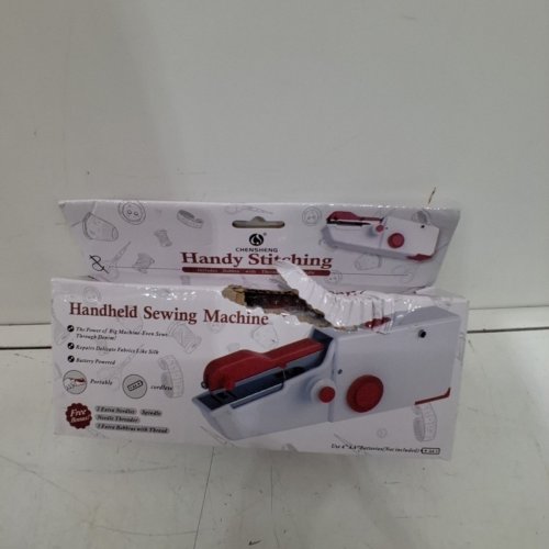 CHENSHENG HANDHELD PRE-THREADED SEWING MACHINE - WHITE/RED image 3