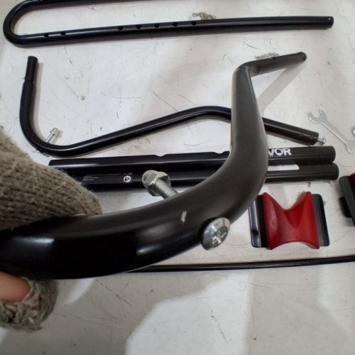 UPRIGHT MOUNTAIN & ROAD BIKE FLOOR STAND/RACK - FITS 16" - 27.5" TIRES - BLACK (MODEL: HS-T013DFX) image 3