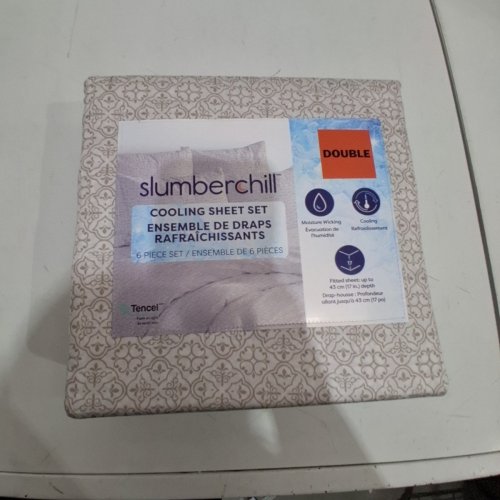 6PC SLUMBER CHILL COOLING SHEET SET - DOUBLE - MOSAIC TAUPE (MODEL: 1976200) image 2