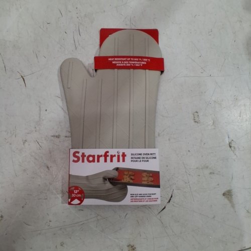 STARFRIT SILICONE NON-SLIP OVEN MITT - HEAT RESISTANT UP TO 662°F / 350°C - 12" - BEIGE image 2