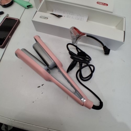 TYMO ROVY DEEP HAIR WAVER CRIMPER HOT IRON WITH CERAMIC TOURMALINE BARREL - 1.25" - PINK/GREY (MODEL: HC507P) image 4