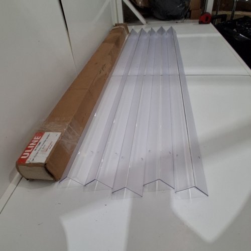 5PK ULINE ACRYLIC CORNER GUARDS - 48" -CLEAR (MODEL: H-11396) image 2