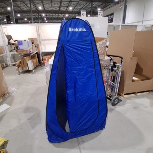 BREKMIS POP UP PORTABLE CAMPING TENT PRIVACY SHELTER - 74" X 47" X 47" - BLUE image 2