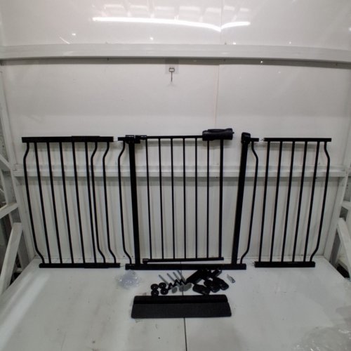EXTRA WIDE PRESSURE OR HARDWARE MOUNT SAFETY GATE - 57.5"-65.7" WIDE - BLACK (MODEL: W046) image 2