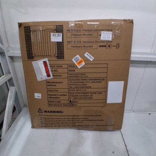 EXTRA WIDE PRESSURE OR HARDWARE MOUNT SAFETY GATE - 57.5"-65.7" WIDE - BLACK (MODEL: W046) image 4