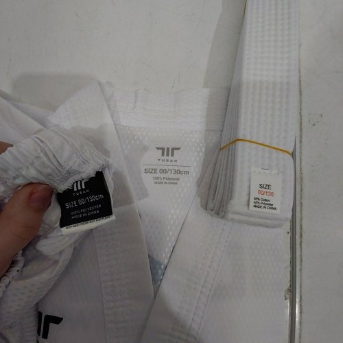 YOUTH 3PC TUSAH MARTIAL ARTS UNIFORM - 00/130CM - WHITE image 2