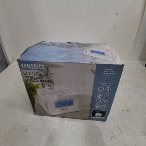 HOMEDICS SOUND SPA DIGITAL DUAL ALARM CLOCK WITH FM RADIO, CLOCK PROJECTION AND MULTIPLE RELAXATION SOUNDSCAPES - WHITE (MODEL: SS-4520) image 4