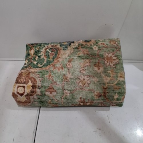 WASHABLE VINTAGE STYLE AREA RUG - 6FT X 9FT - GREEN/BROWN image 5