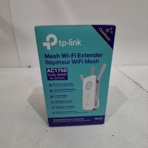 TP-LINK AC1750 WIFI EXTENDER - COVERS UP TO 2,000 SQ.FT AND 32 DEVICES - UP TO 1750MBPS DUAL BAND WIFI EXTENDER - WHITE (MODEL: RE450) image 6