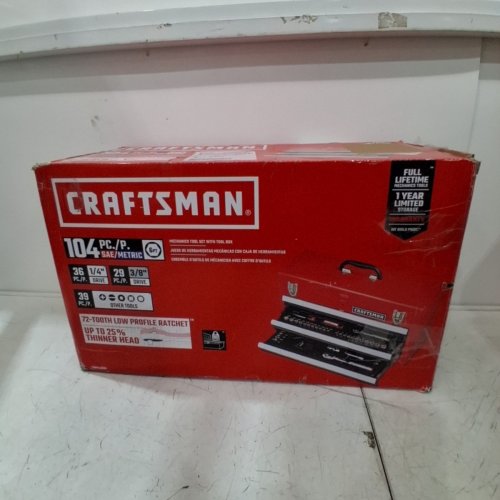 CRAFTSMAN WIDE TOOLBOX - 20" X 9" - RED / BLACK (MODEL: 934436) image 6