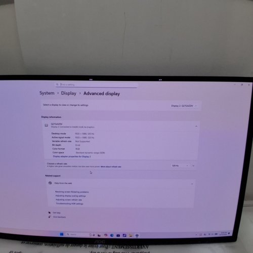 AOC QD OLED GAMING MONITOR QHD 2560 X 1440, 240HZ 0.03MS, HDMI 2.0 X1, DISPLAY PORT X1, G-SYNC COMPATIBLE - 27" - BLACK (MODEL: Q27GAZD) image 2