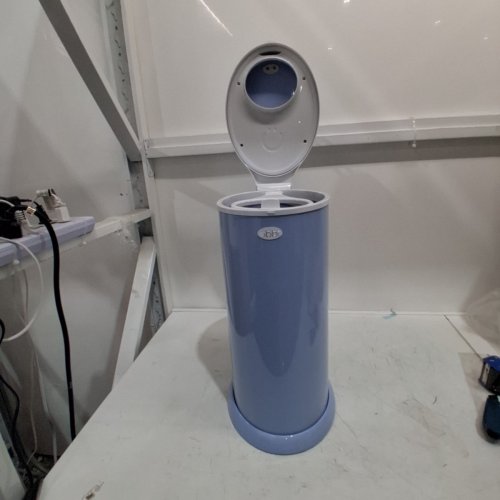 UBBI STEEL DIAPER PAIL WITH SAFETY LOCK & RUBBER SEAL LOCKS IN ODOR- 13GAL - CLOUDY BLUE - (MODEL: 10032) image 2