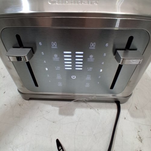 CUISINART 4-SLICE DUAL SIDE TOUCH SCREEN TOASTER - 6 SETTING - SILVER/STAINLESS STEEL (MODEL: 2691346) image 2