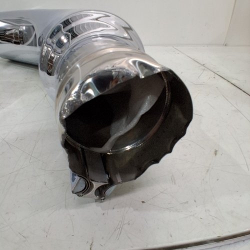 UNIVERSAL FIT ANGLED EXHAUST TIP - 23" 7" OUTLET 4" INLET - SILVER (MODEL: LTC152-101) image 5