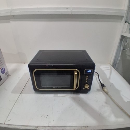 FRIGIDAIRE RETRO MICROWAVE OVEN - 0.7CU.FT - 700W - BLACK/GOLD (MODEL: EMW788-BLACKRGLD) image 3