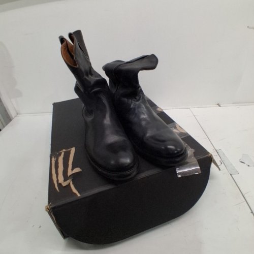MEN'S FRYE DUKE ROPER FASHION BOOTS - SIZE 12D - BLACK/WASHED VEG LEATHER (STYLE: 3481313-BLK) image 3