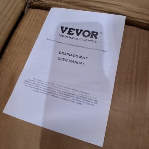 55PK VEVOR MODULAR INTERLOCKING DRAINAGE MATS - 12" X 12" - BLACK (MODEL: 30*30*1.5CM-B) image 3