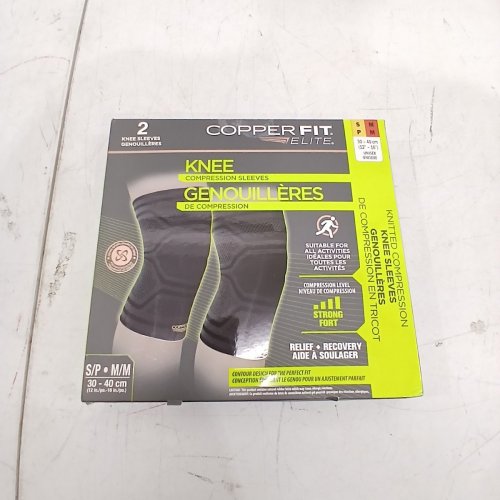 COPPER FIT COMPRESSION KNEE SLEEVE - SMALL/MEDIUM - BLACK image 3
