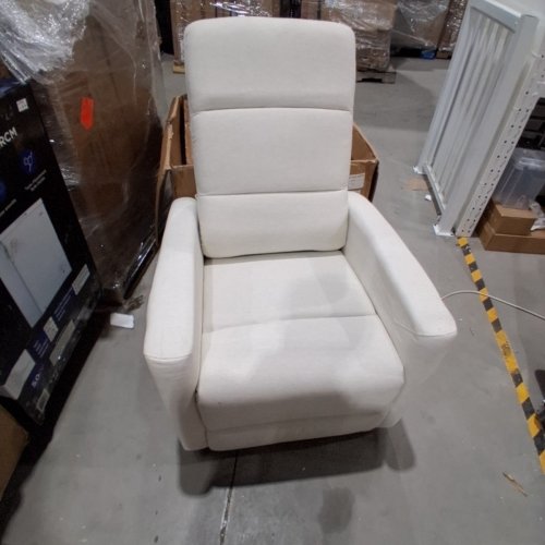 DREAM ON ME DOM FAMILY BERKLEY GLIDER POWER FABRIC RECLINER CHAIR - 39" - SWEET CREAM (MODEL: 6111P-SWC) image 5