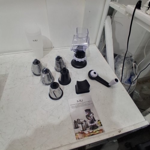 MIU ROTARY FOOD GRATER WITH ATTACHMENTS - BLACK/SILVER (MODEL : 1796155) image 3