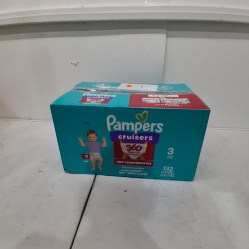 132PK PAMPERS SWADDLERS DIAPERS - SIZE 3 (13LB - 26LB) image 3