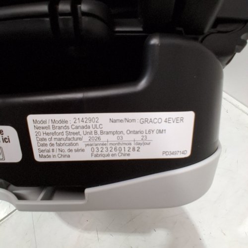 GRACO 4EVER 4-IN-1 CONVERTIBLE CARSEAT - RAEGAN/BLACK/GREY (MODEL: 2142902) image 2