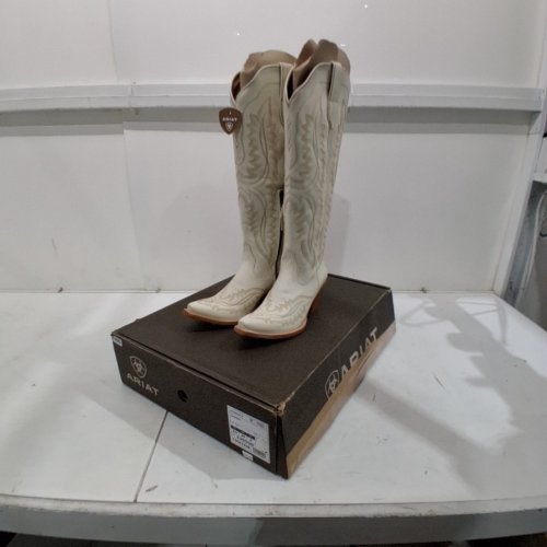 ARIAT WOMENS CASANOVA EMBROIDERED WESTERN COWGIRL BOOTS - SIZE 8.5B - BLANCO (STYLE: 10043268) image 3
