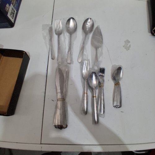 65PC SILVERWARE FLATWARE UTENSIL SET - STAINLESS STEEL image 2