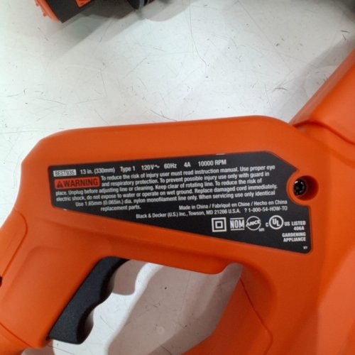 BLACK+DECKER STRING TRIMMER AND EDGER - 4AMP - 13" PATH - ORANGE (MODEL: BEST935) image 4