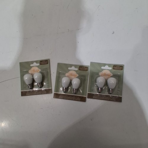 X3 2PK VILLAGE LED LIGHT BULBS - 3 VOLTS - WHITE image 2