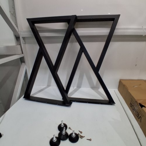 2PK VEVOR METAL TABLE LEGS - 28" X 18" - BLACK image 2