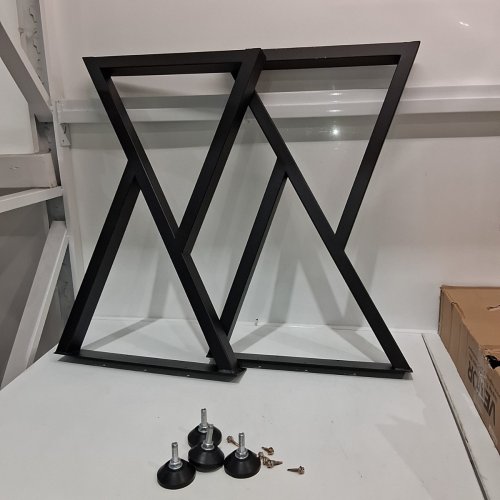 2PK VEVOR METAL TABLE LEGS - 28" X 18" - BLACK image 7